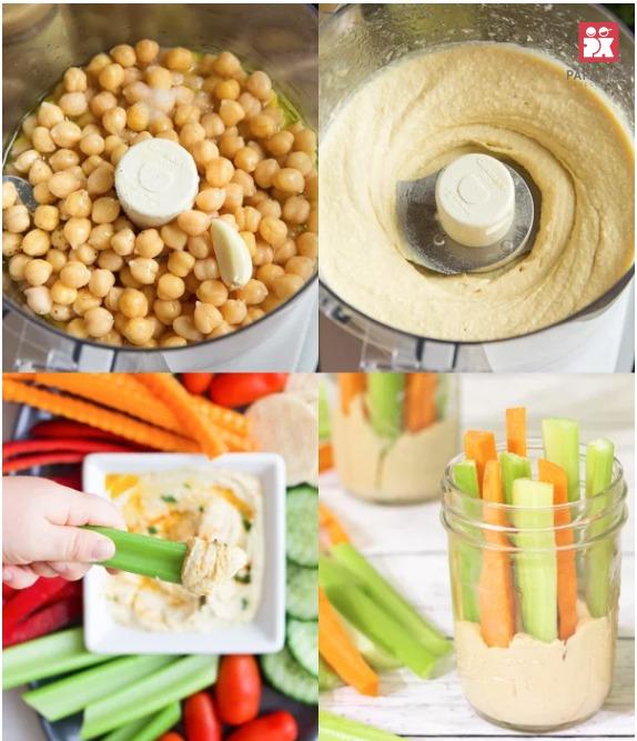 Hummus (đậu gà nghiền) cho trẻ em