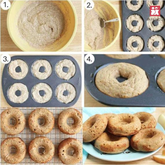 Bánh donut sốt táo nướng